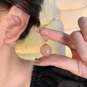 Elegant Pink Drop Earrings